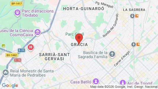 Homes for rent i Barcelona Gràcia - kort over placeringen