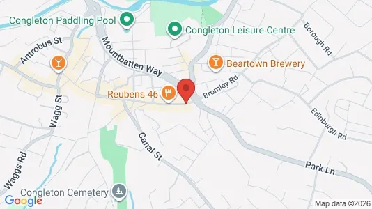 Apartments for rent i Congleton - Cheshire - kort over placeringen