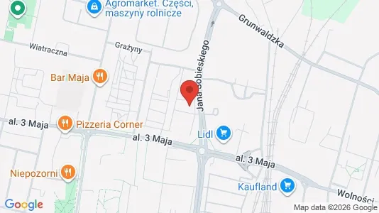 Rooms for rent i Słupsk - kort over placeringen
