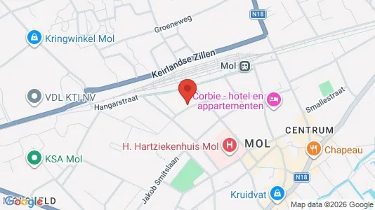 Apartments for rent i Mol - kort over placeringen