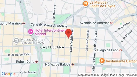 Apartments for rent i Madrid Salamanca - kort over placeringen