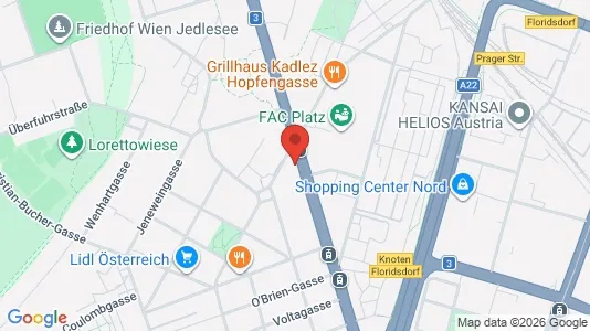 Apartments for rent i Vienna Floridsdorf - kort over placeringen
