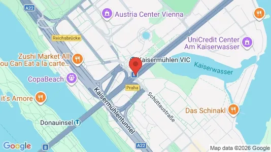 Apartments for rent i Vienna Donaustadt - kort over placeringen