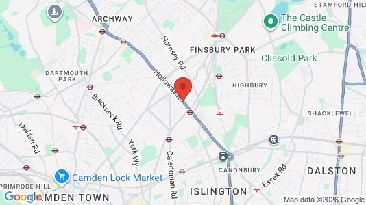 Houses for rent i London N7 - kort over placeringen