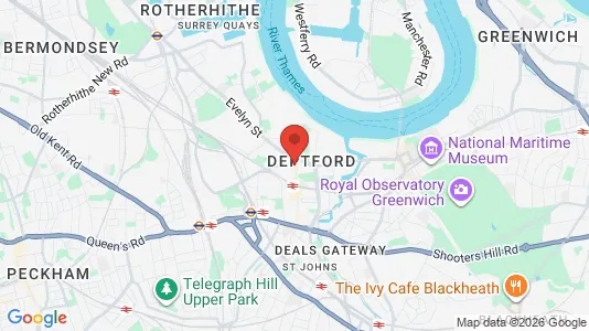 Rooms for rent i London SE8 - kort over placeringen