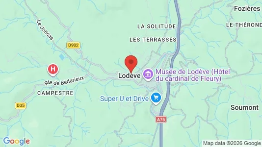 Apartments for rent i Lodève - kort over placeringen