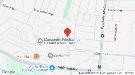 Apartments for rent i Halle (Saale) - kort over placeringen