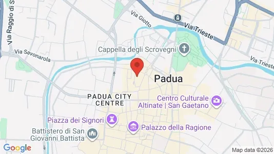 Apartments for rent i Padua - kort over placeringen