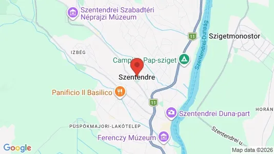 Apartments for rent i Szentendrei - kort over placeringen