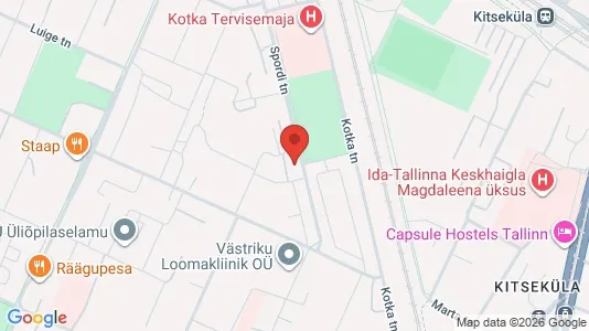 Apartments for rent i Tallinn Kristiine - kort over placeringen