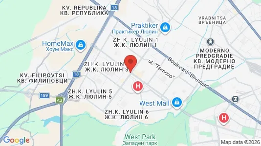 Apartments for rent i Sofia Lyulin - kort over placeringen