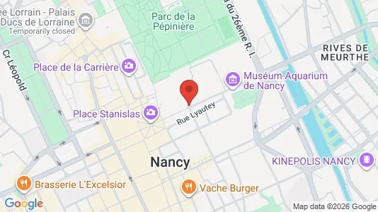 Apartments for rent i Nancy - kort over placeringen