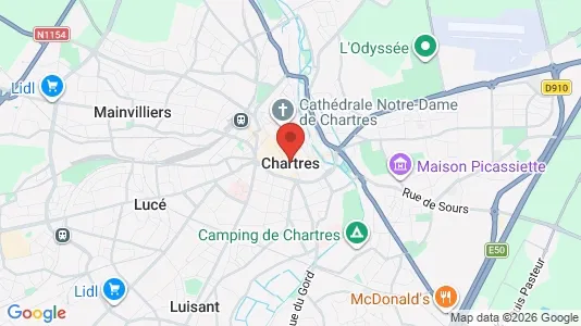 Houses for rent i Chartres - kort over placeringen
