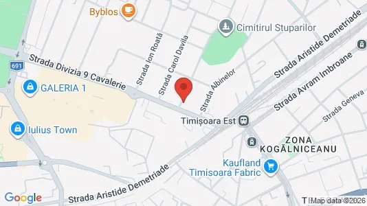 Apartments for rent i Timişoara - kort over placeringen