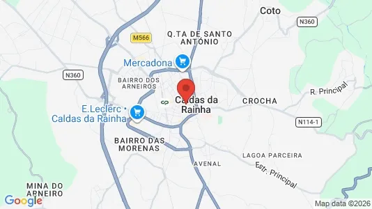 Apartments for rent i Caldas da Rainha - kort over placeringen