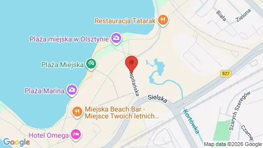 Apartments for rent i Olsztyn - kort over placeringen