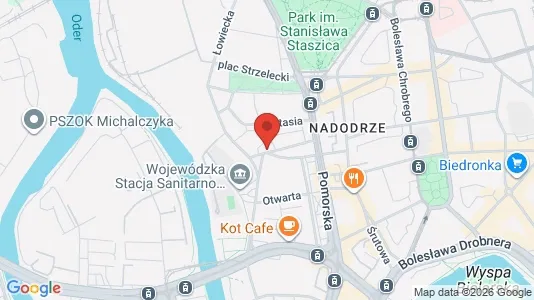 Rooms for rent i Wrocław - kort over placeringen