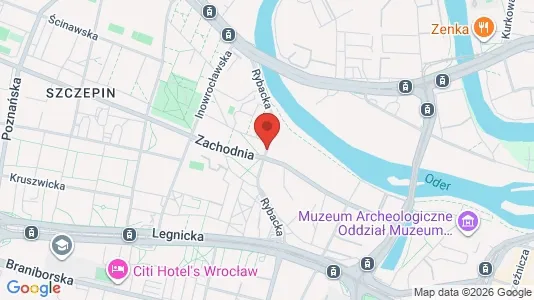 Rooms for rent i Wrocław - kort over placeringen