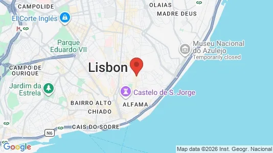 Apartments for rent i Lisboa São Vicente - kort over placeringen