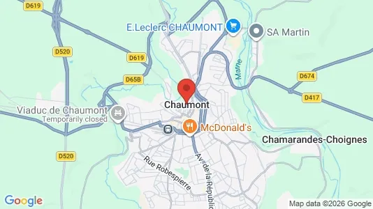 Apartments for rent i Chaumont - kort over placeringen