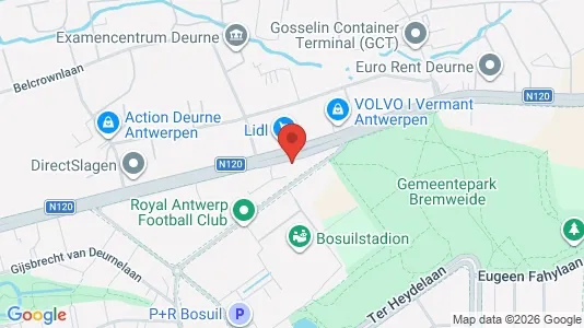 Apartments for rent i Antwerp Deurne - kort over placeringen