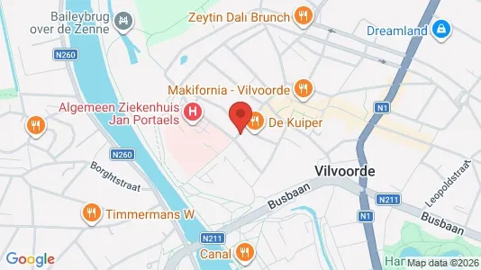 Apartments for rent i Vilvoorde - kort over placeringen
