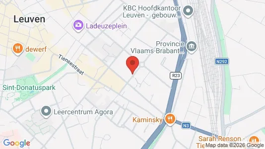 Apartments for rent i Leuven - kort over placeringen