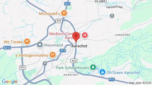 Houses for rent i Aarschot - kort over placeringen