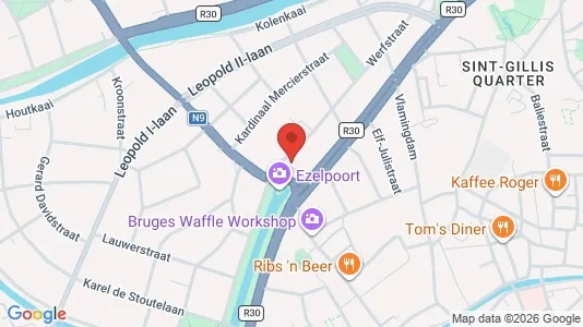 Apartments for rent i Brugge - kort over placeringen