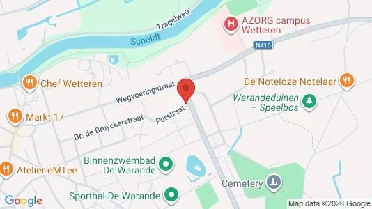 Apartments for rent i Wetteren - kort over placeringen
