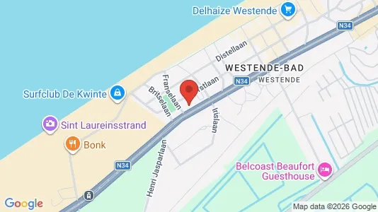 Apartments for rent i Middelkerke - kort over placeringen