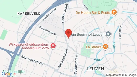 Apartments for rent i Leuven - kort over placeringen