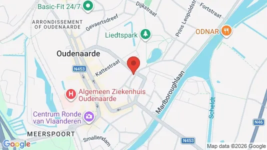 Apartments for rent i Oudenaarde - kort over placeringen