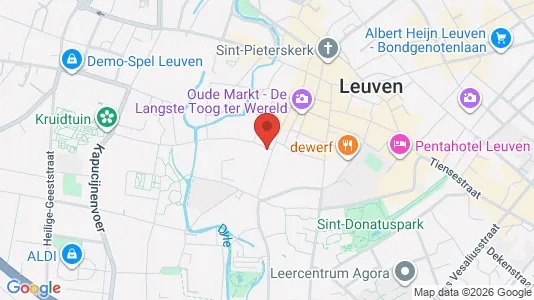 Apartments for rent i Leuven - kort over placeringen