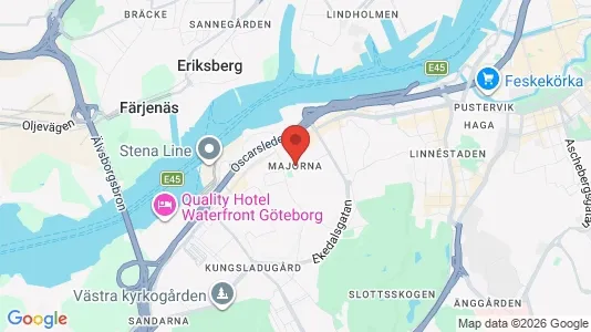 Rooms for rent i Majorna-Linné - kort over placeringen