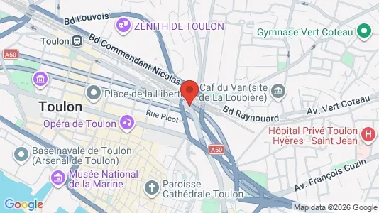 Apartments for rent i Toulon - kort over placeringen