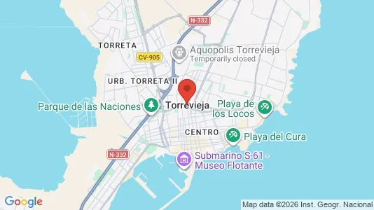 Apartments for rent i Torrevieja - kort over placeringen