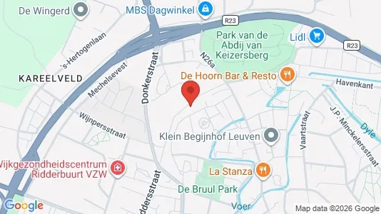 Apartments for rent i Leuven - kort over placeringen