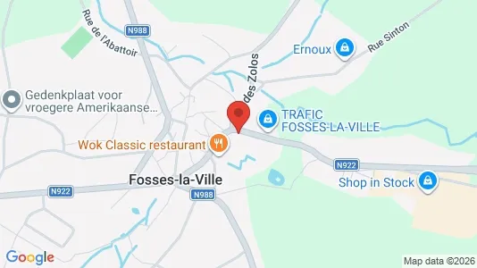 Apartments for rent i Fosses-la-Ville - kort over placeringen