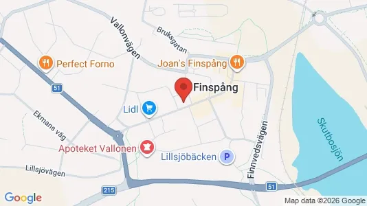 Apartments for rent i Finspång - kort over placeringen