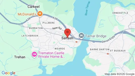 Apartments for rent i Saltash - Cornwall - kort over placeringen