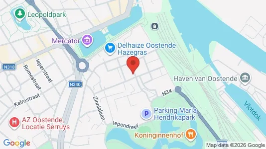 Apartments for rent i Oostende - kort over placeringen