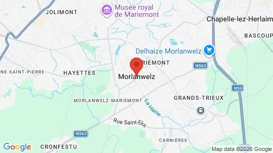 Apartments for rent i Morlanwelz - kort over placeringen