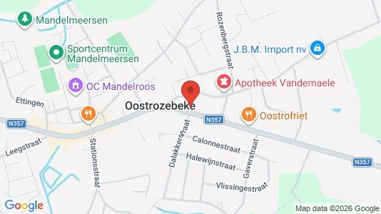 Apartments for rent i Oostrozebeke - kort over placeringen