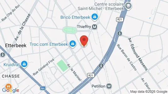 Apartments for rent i Brussels Etterbeek - kort over placeringen
