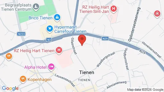 Apartments for rent i Tienen - kort over placeringen