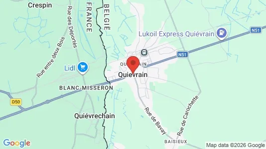 Apartments for rent i Quiévrain - kort over placeringen