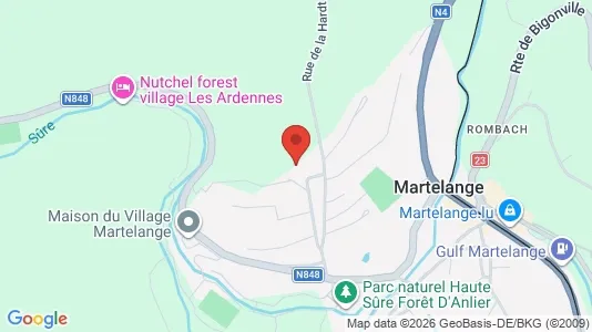 Apartments for rent i Martelange - kort over placeringen