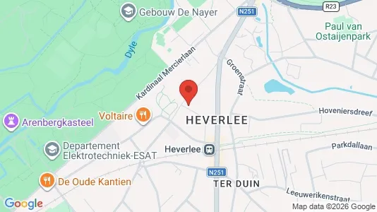 Apartments for rent i Leuven - kort over placeringen