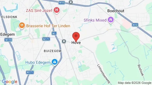 Houses for rent i Hove - kort over placeringen